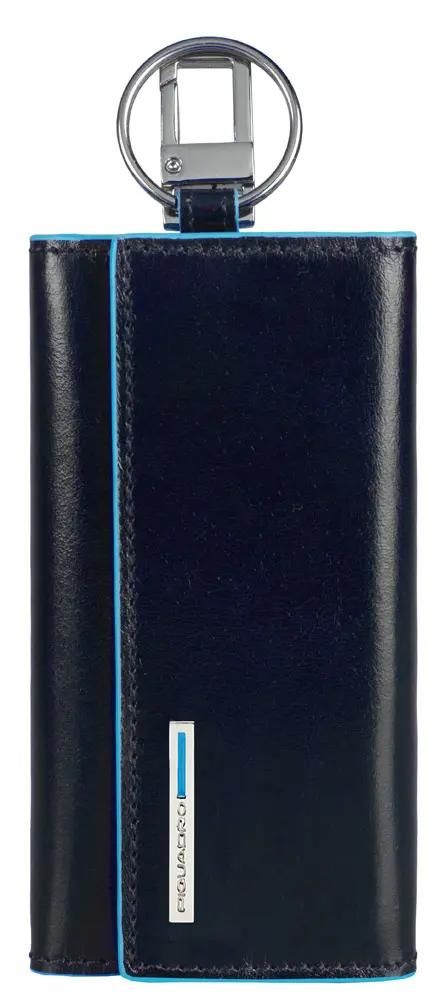 Ключница Piquadro Blue Square, кожа натуральная, синий  [pc1397b2/blu2]